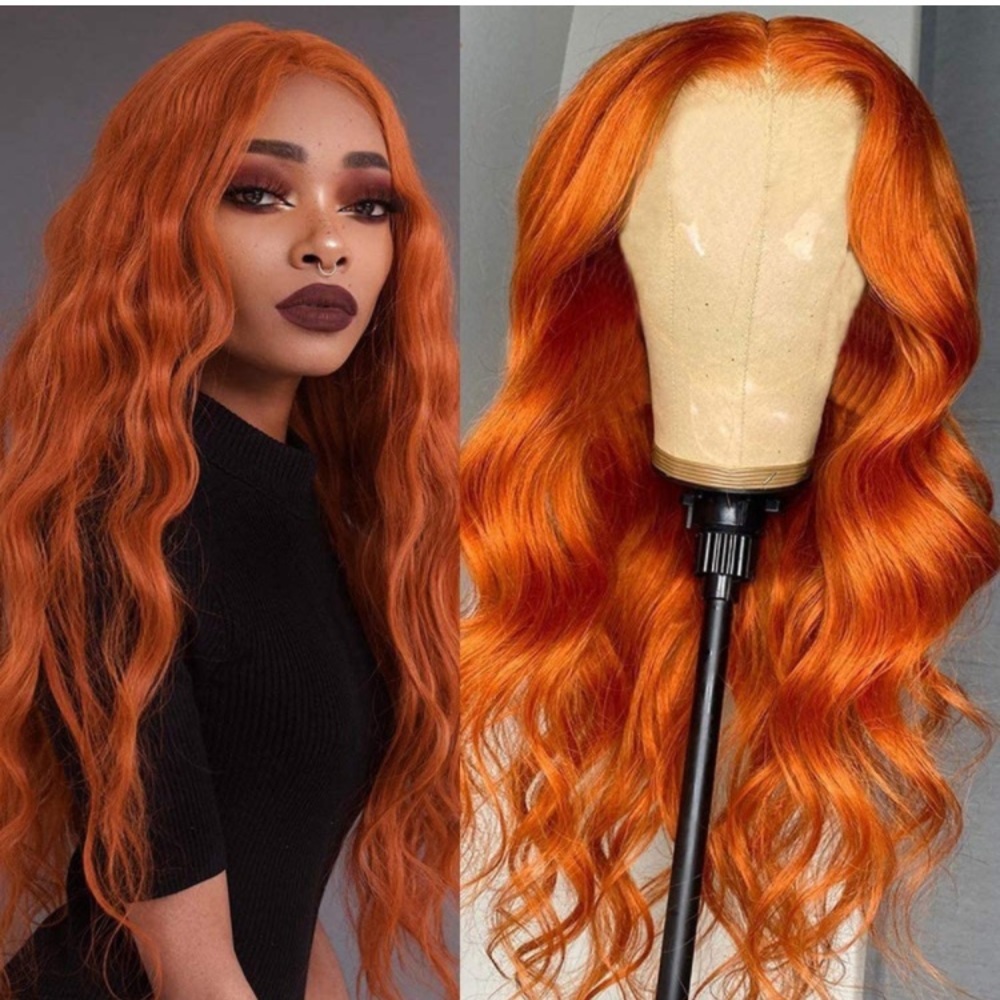 Ginger Orange Curly Non Lace Wigs